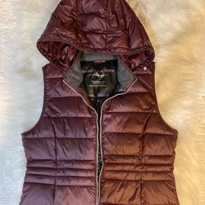 Marc New York Faux Down Hooded Vest - Large